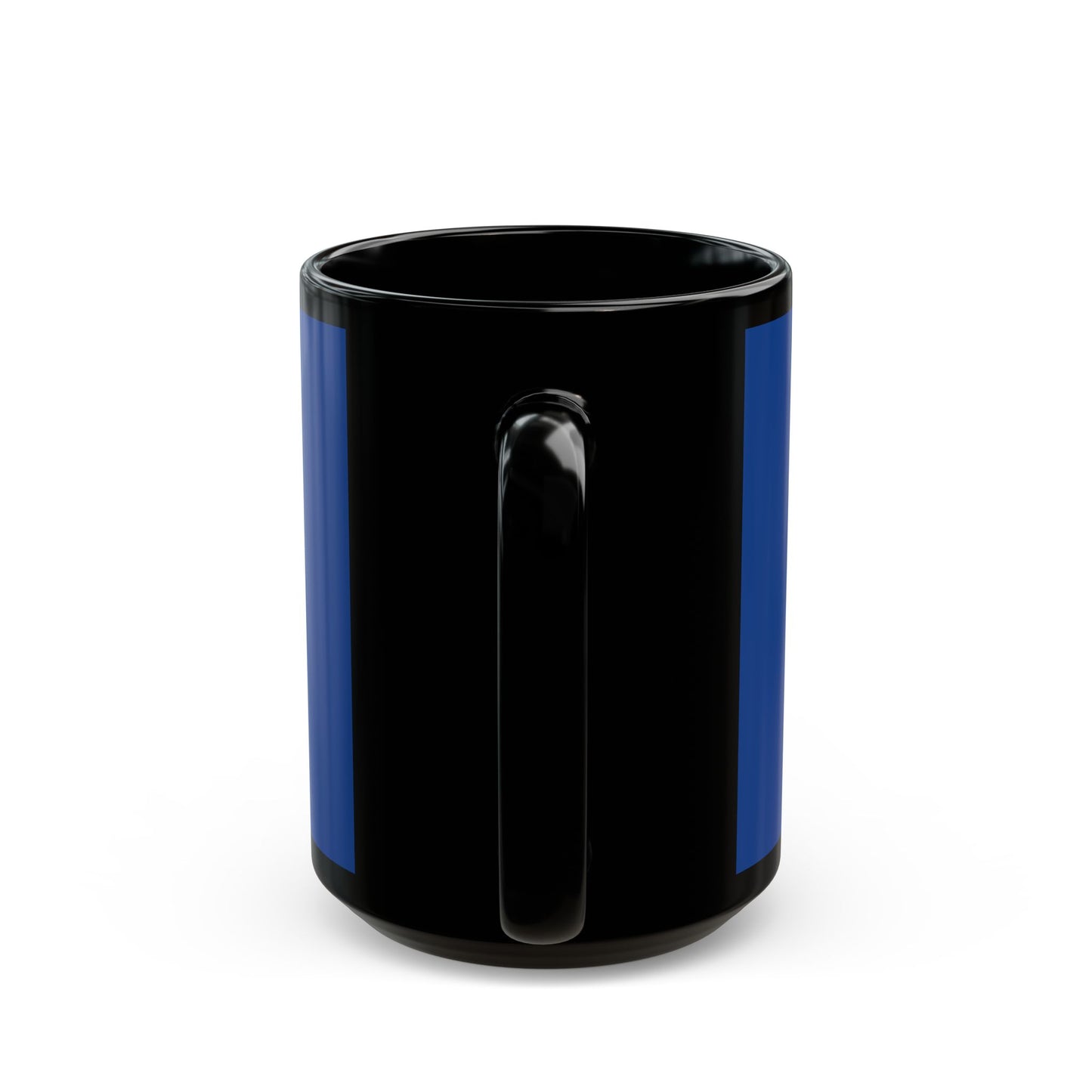 Sunset Logo – Black Mug (Blue)