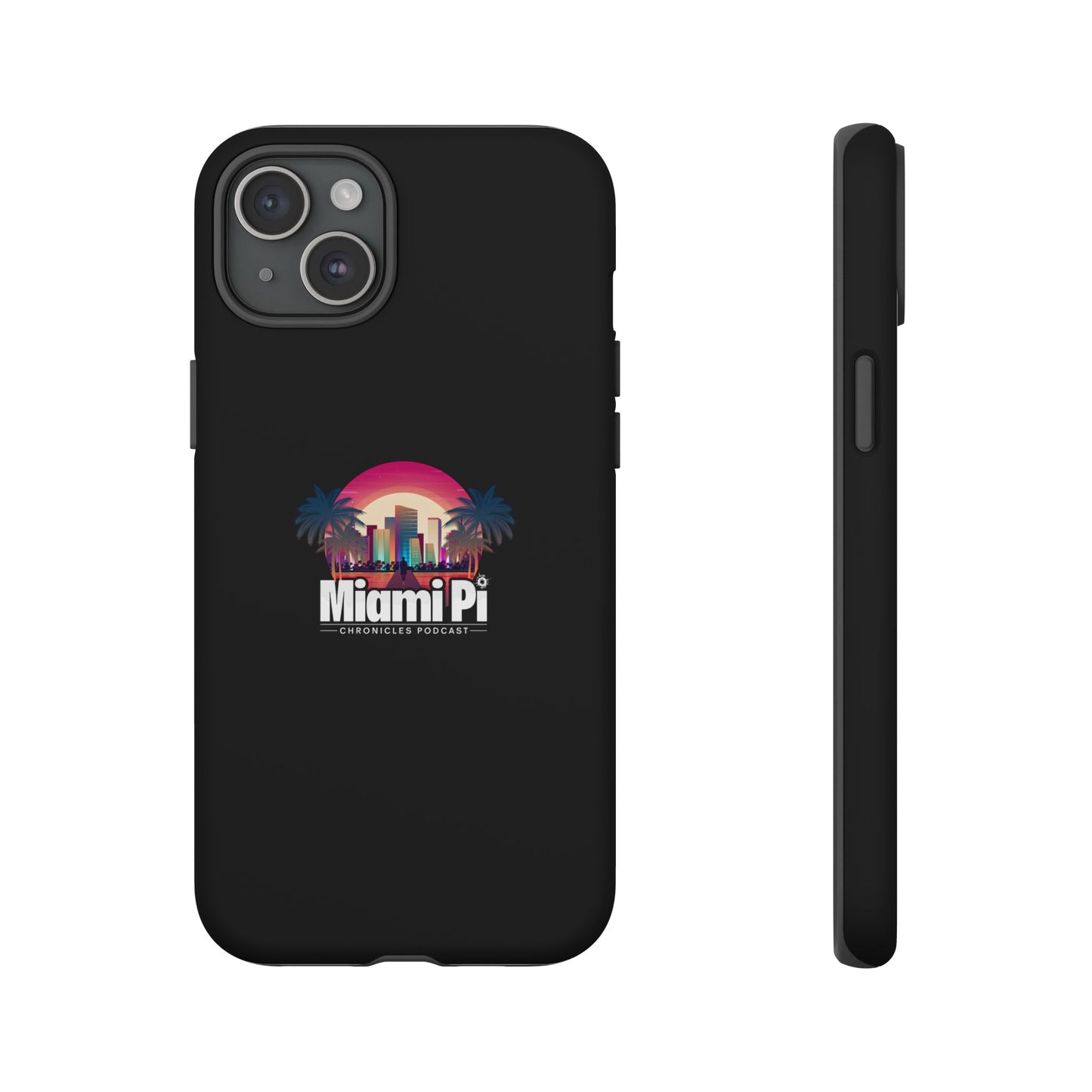 Sunset Logo – Black Phone Case