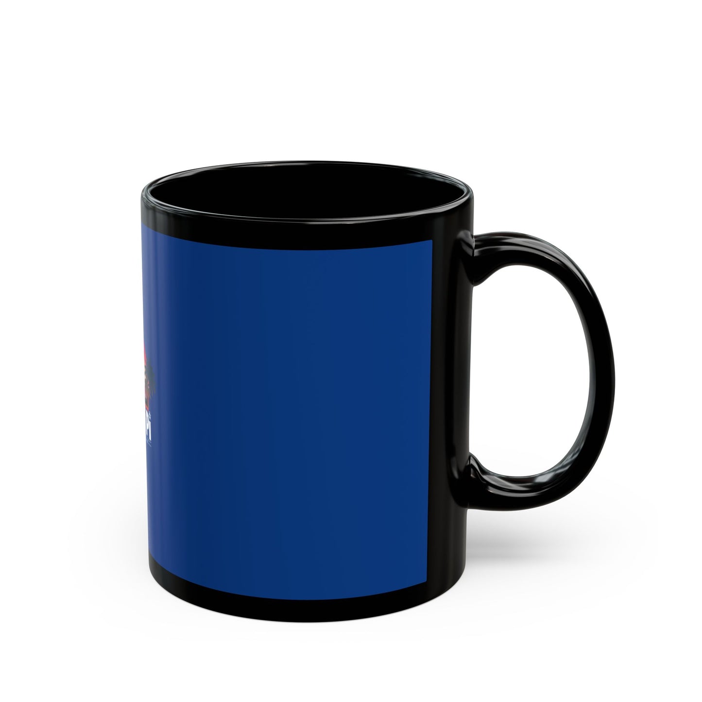 Sunset Logo – Black Mug (Blue)