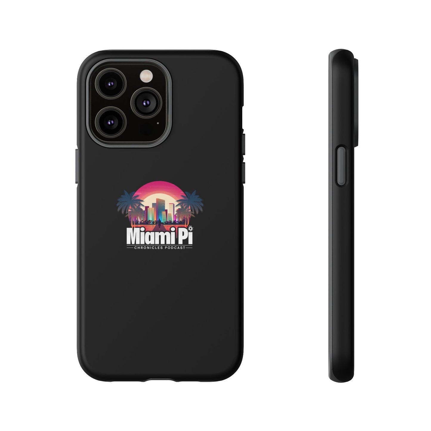 Sunset Logo – Black Phone Case