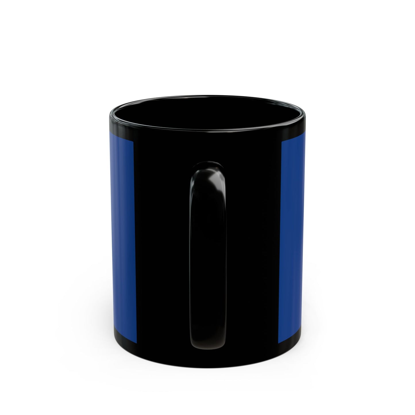 Sunset Logo – Black Mug (Blue)