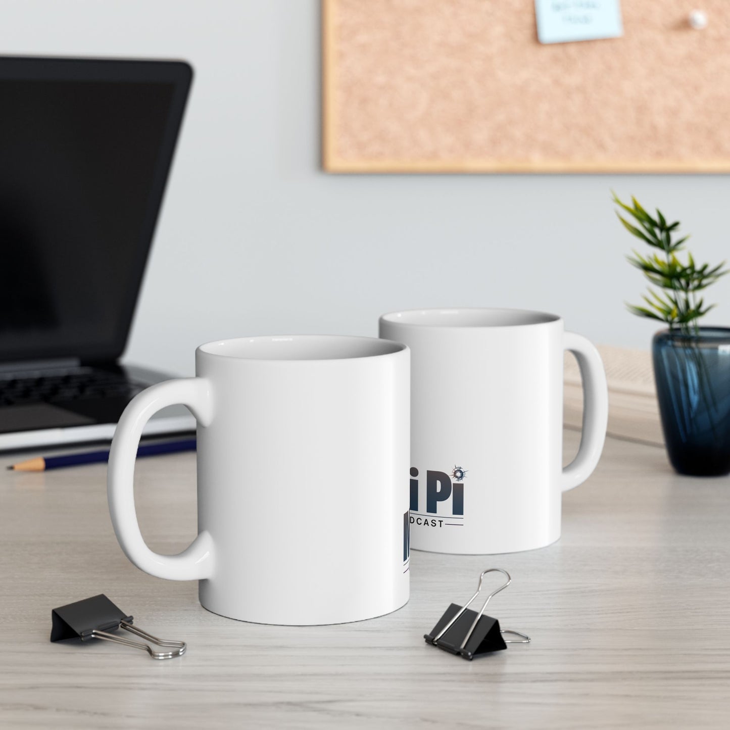Monochrome Logo – White Mug