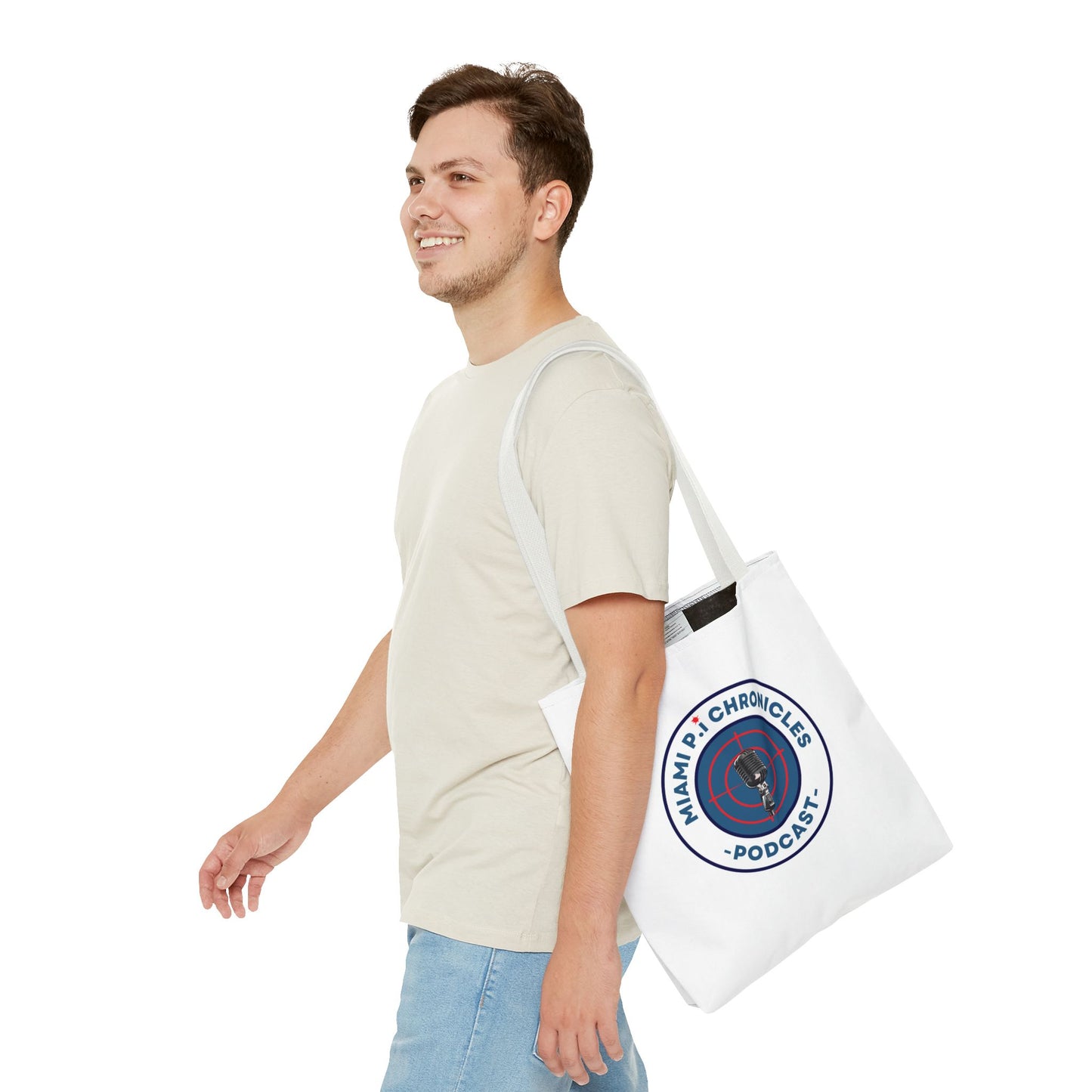 Miami Pi Badge – White Tote Bag