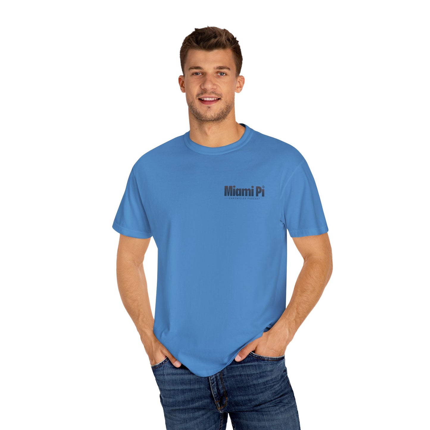 Dark Sunset Logo – T-Shirt (Royal Caribe)