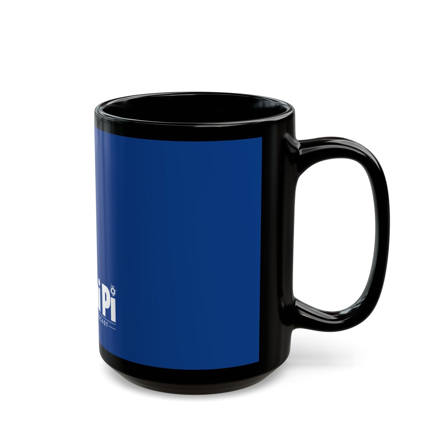 Monochrome Logo – Black Mug (Blue)