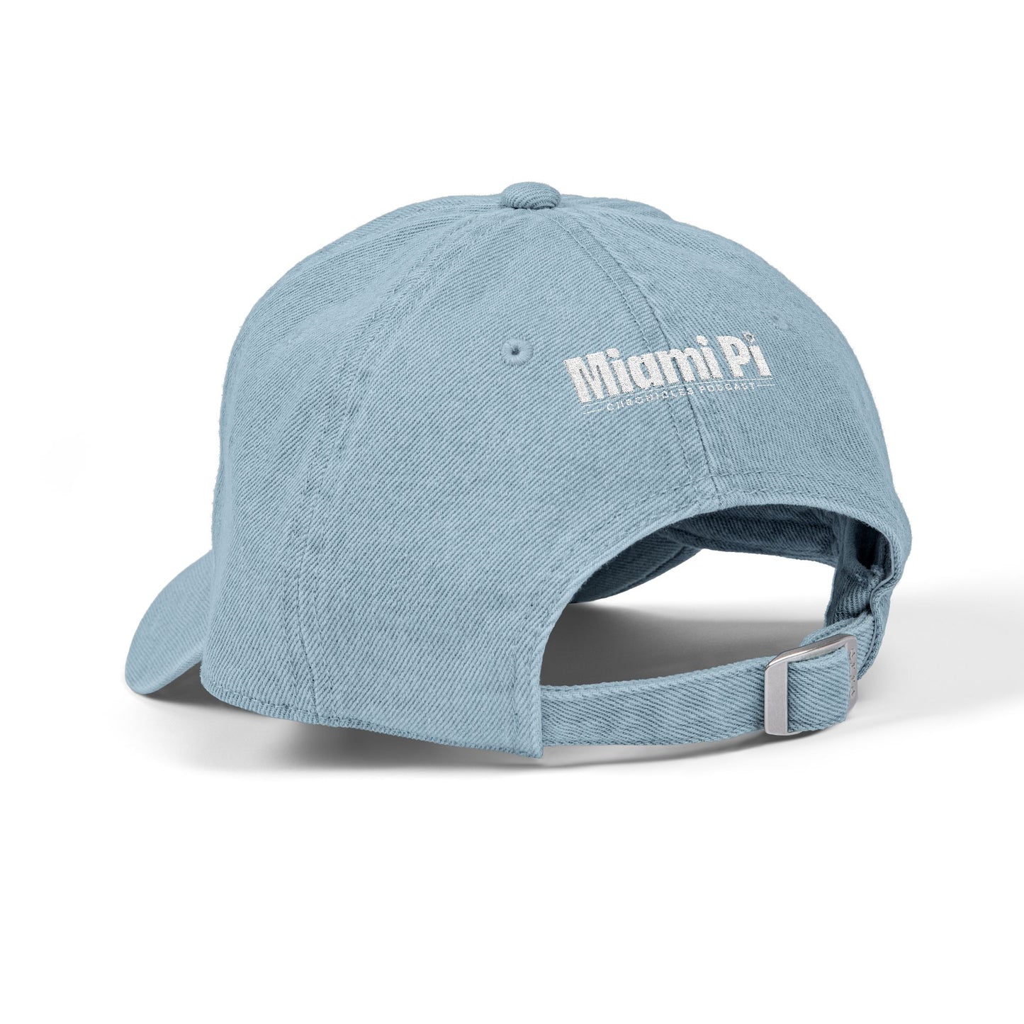 Miami Pi Badge – Embroidered Denim Hat (Light Blue)
