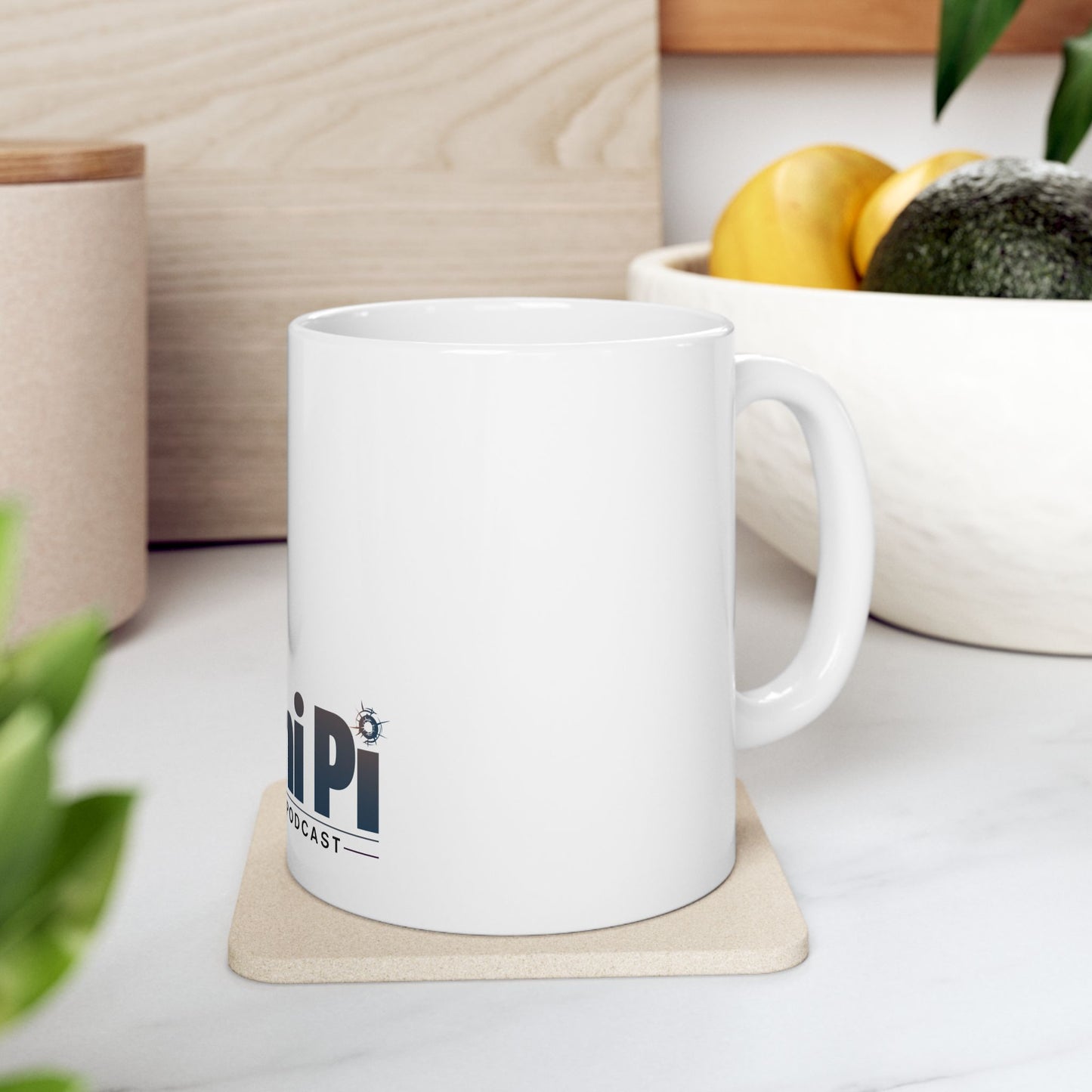 Monochrome Logo – White Mug