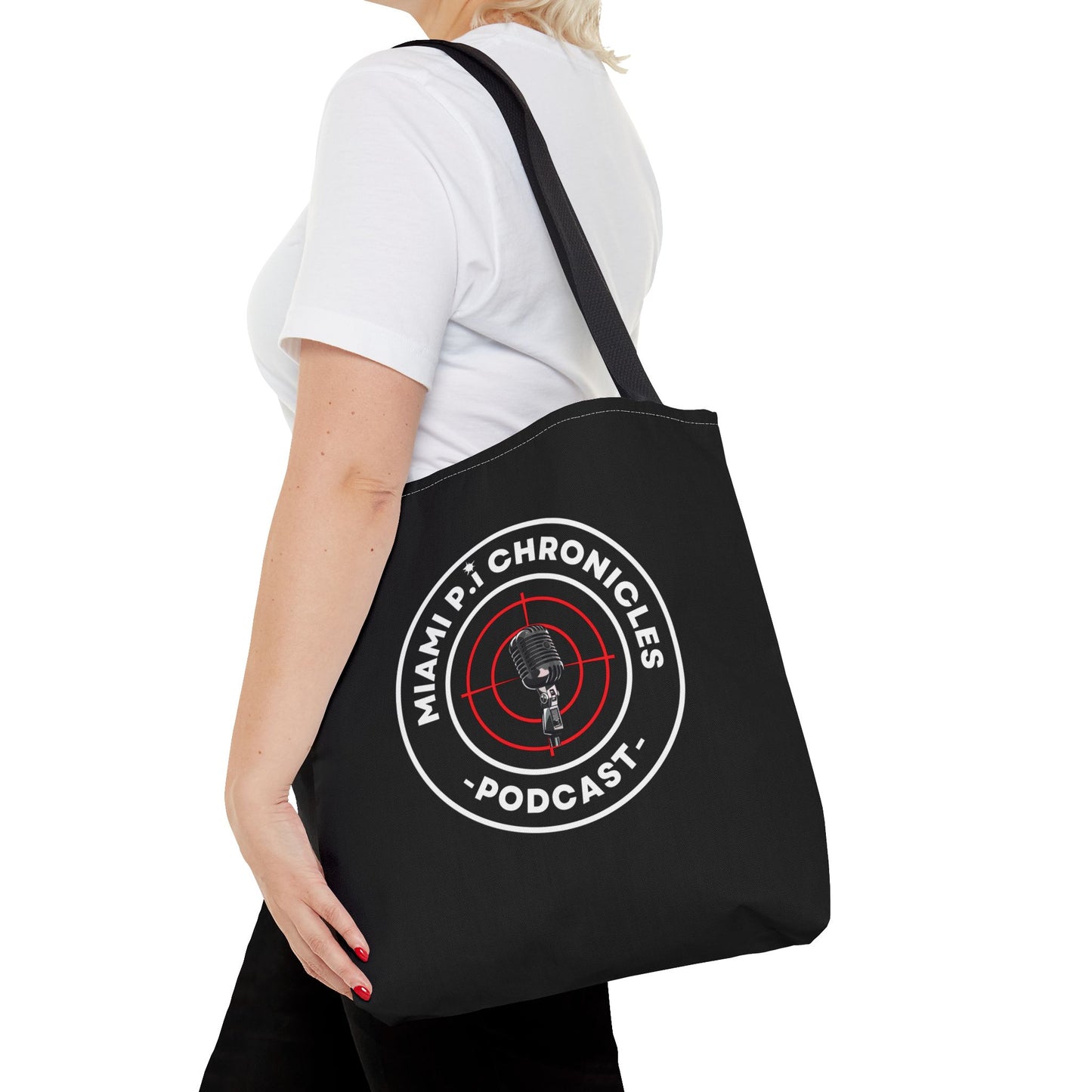 Miami Pi Dark Badge – Black Tote Bag