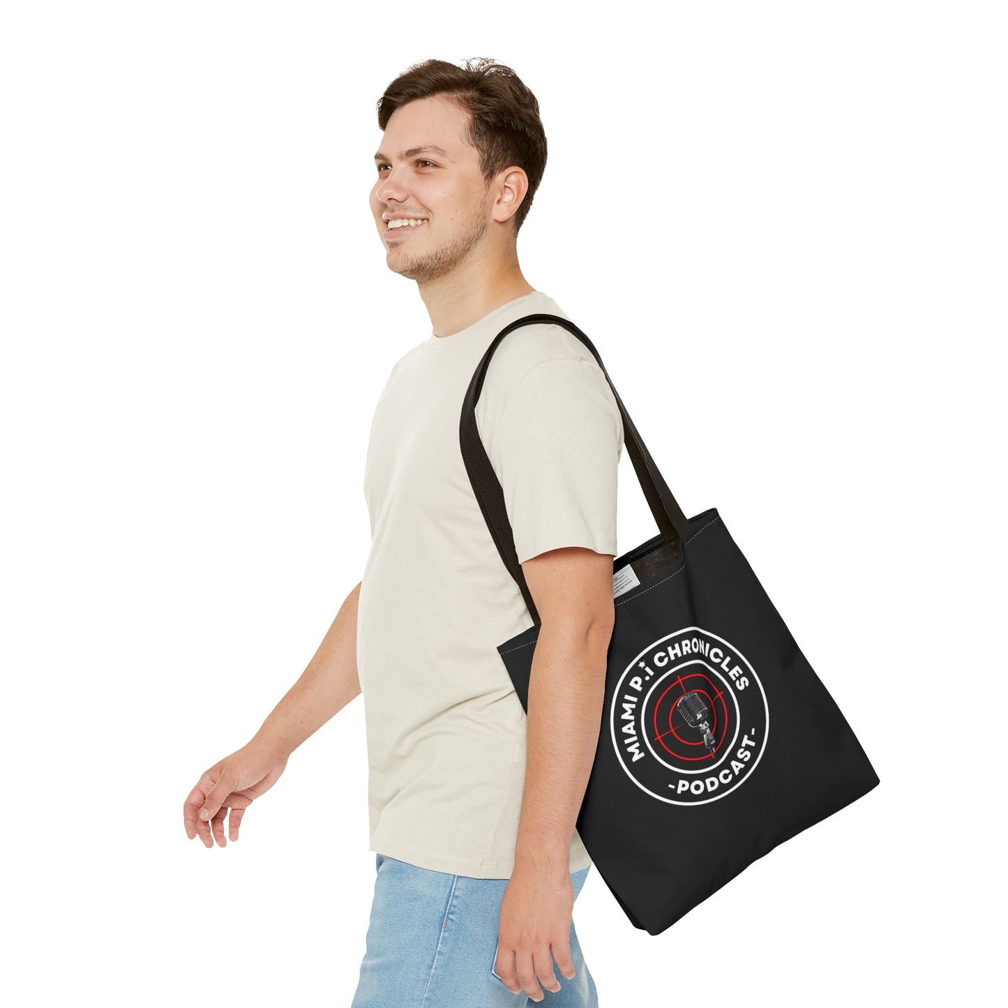 Miami Pi Dark Badge – Black Tote Bag