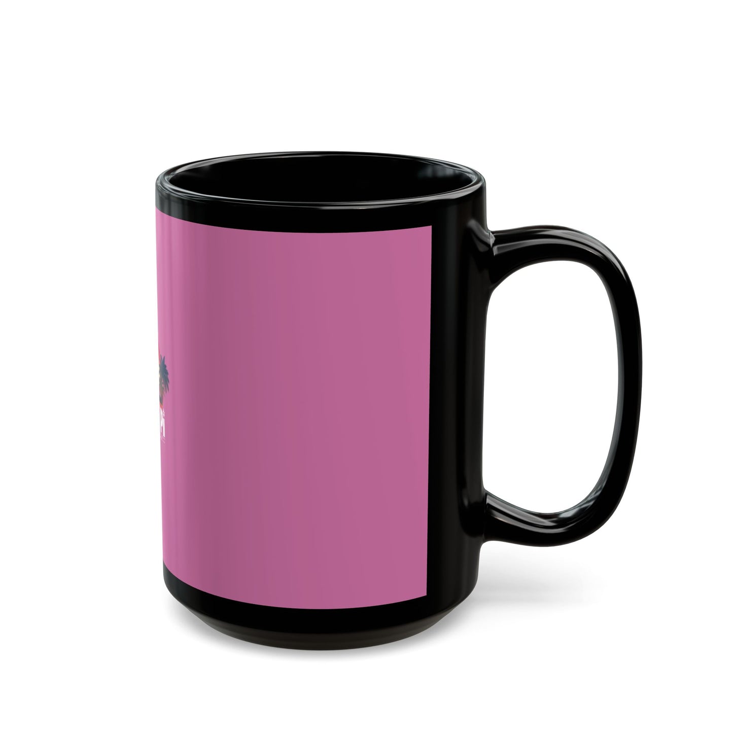 Sunset Logo – Black Mug (Pink)