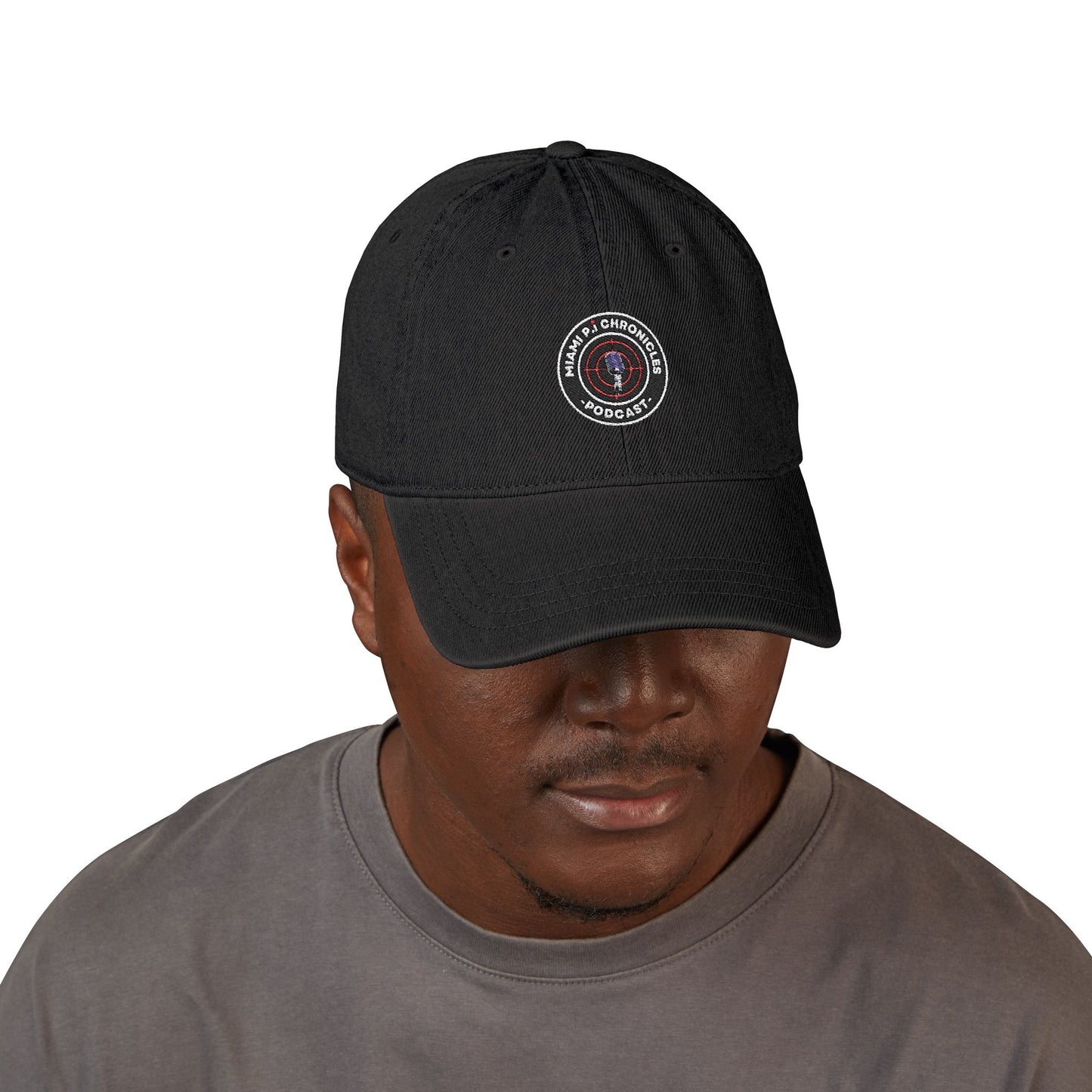 Miami Pi Dark Badge – Embroidered Denim Hat