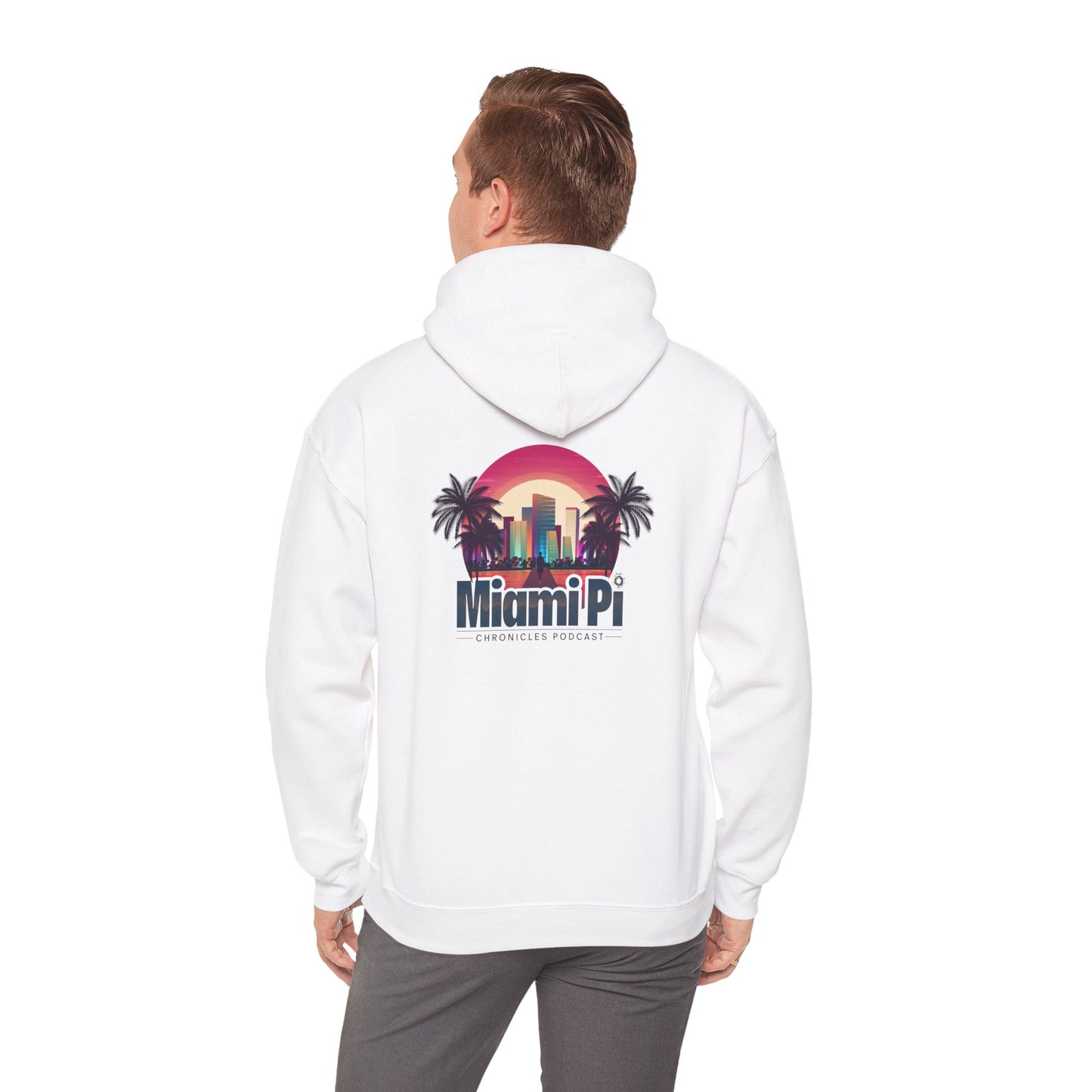 Dark Sunset Logo – Hoodie (White)