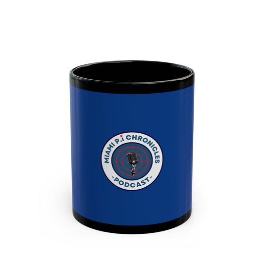 Miami Pi Badge – Black Mug (Blue)