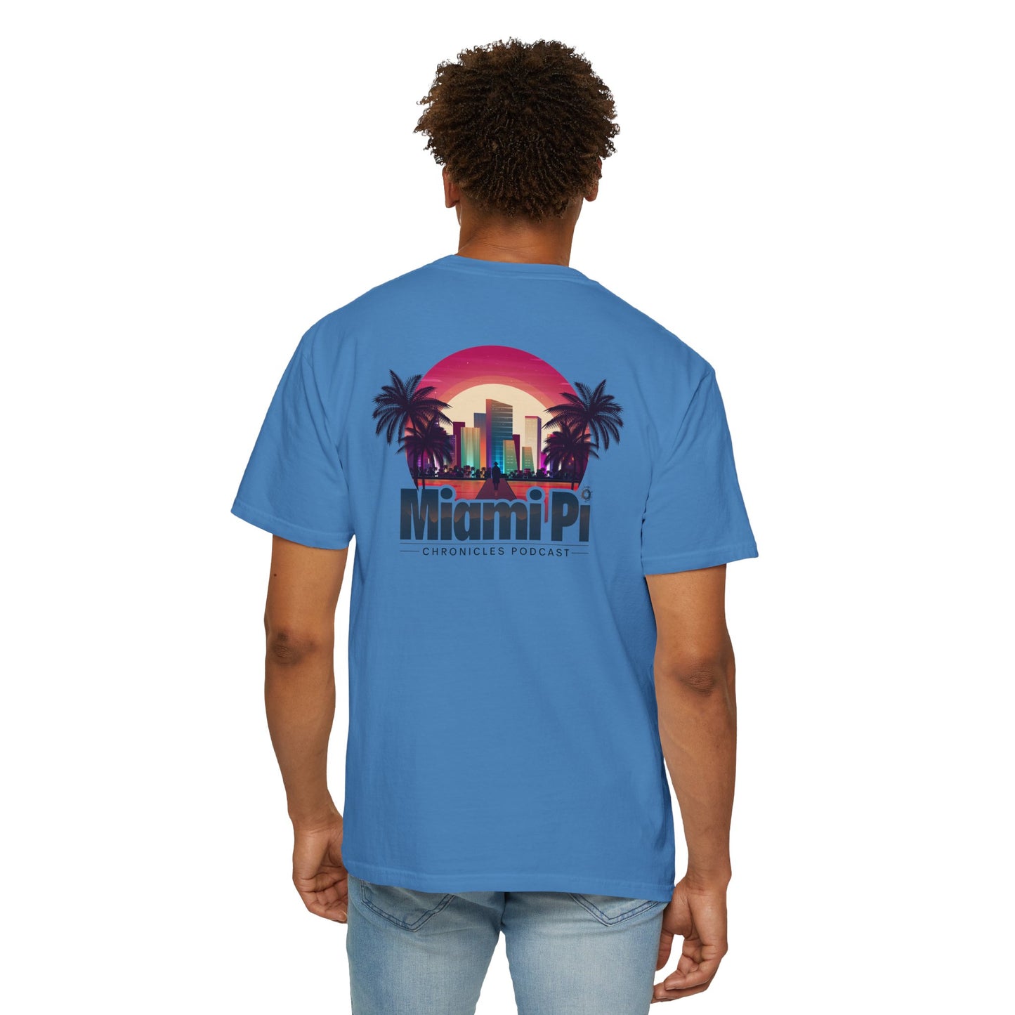 Dark Sunset Logo – T-Shirt (Royal Caribe)