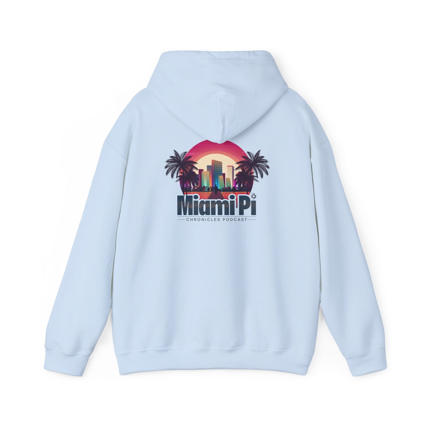 Dark Sunset Logo – Hoodie (Light Blue)