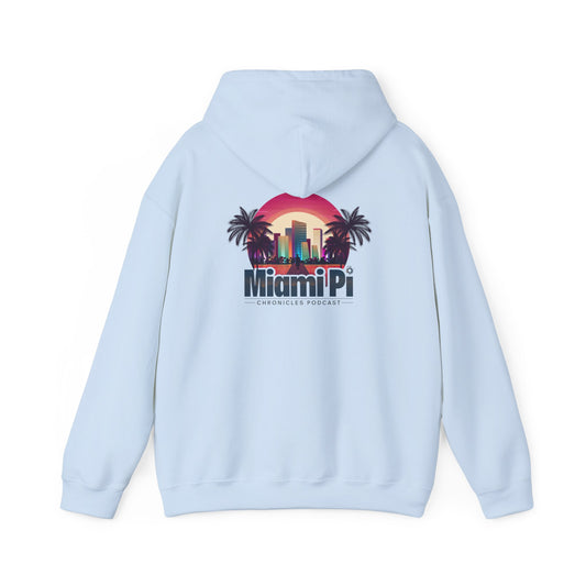 Dark Sunset Logo – Hoodie (Light Blue)