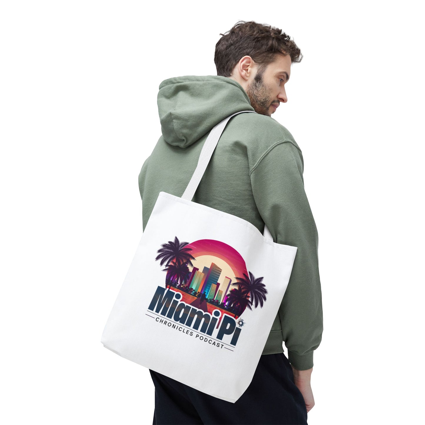 Sunset Logo – White Tote Bag