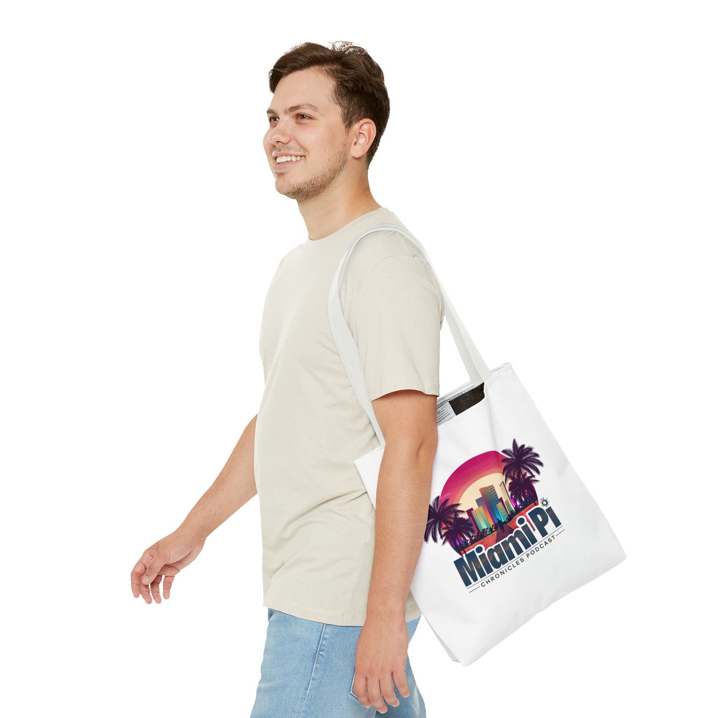 Sunset Logo – White Tote Bag