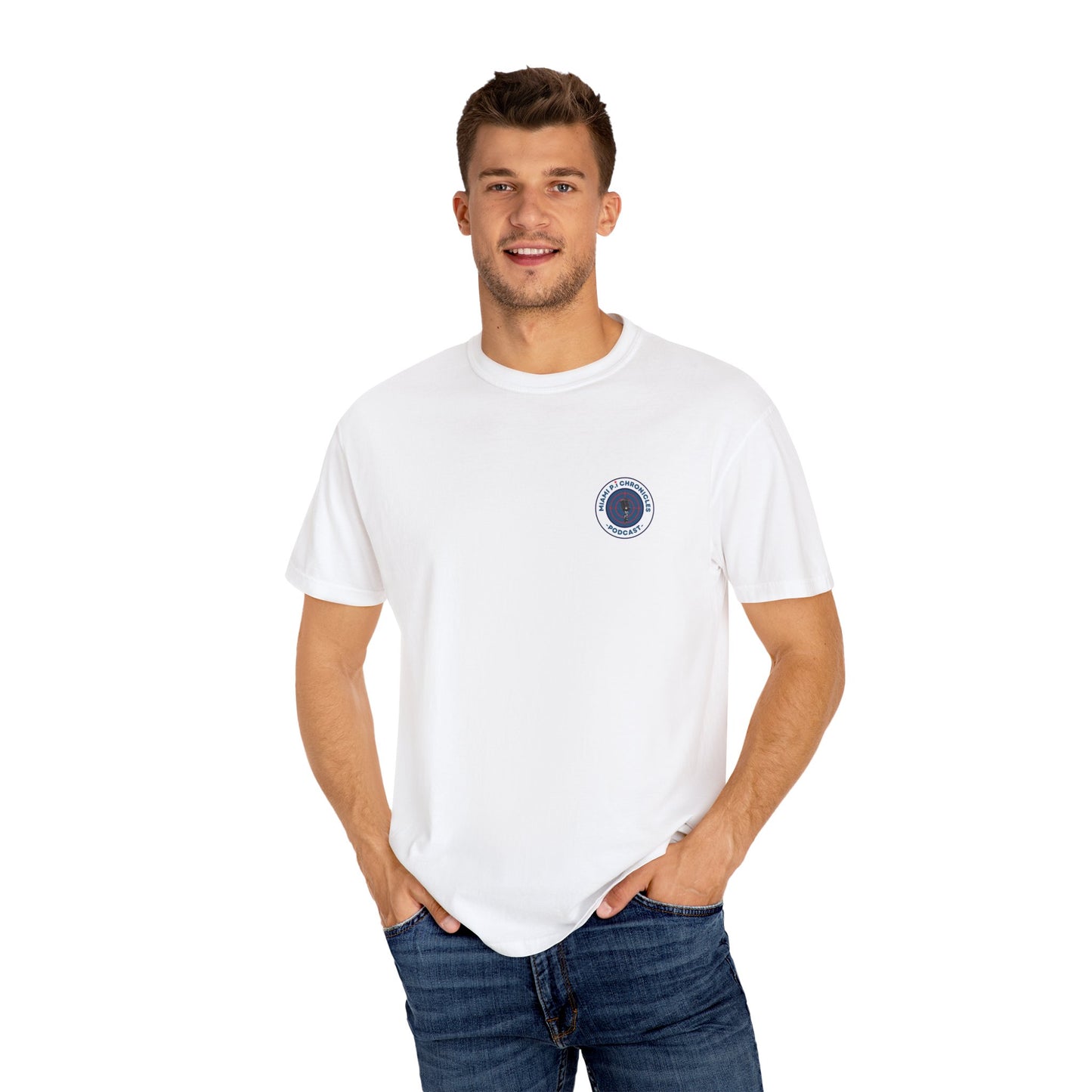Miami Pi Badge – T-Shirt (White)