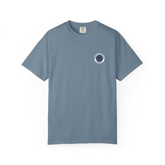 Miami Pi Badge – T-Shirt (Ice Blue)