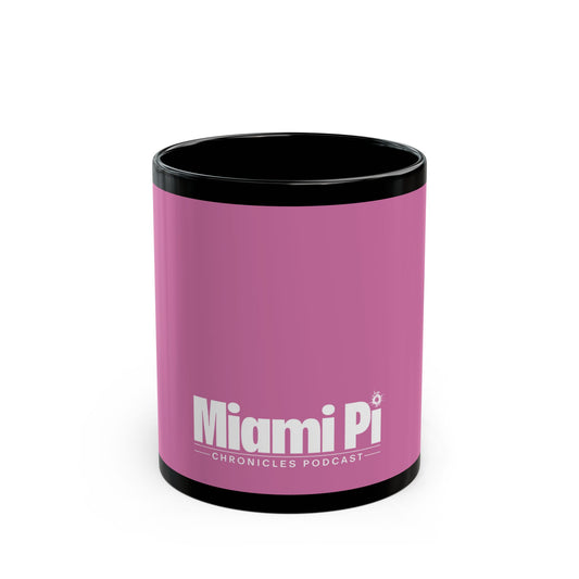Monochrome Logo – Black Mug (Pink)