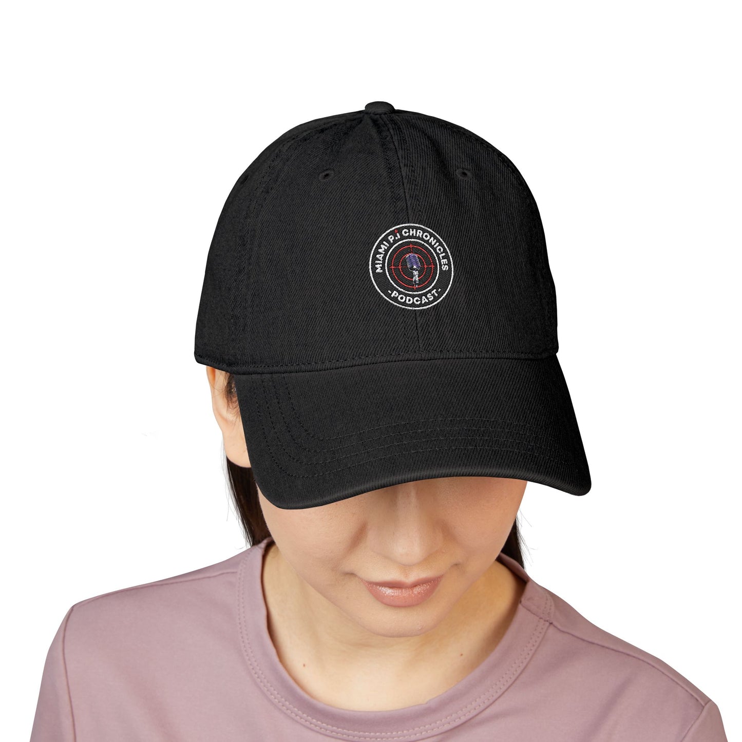Miami Pi Dark Badge – Embroidered Denim Hat
