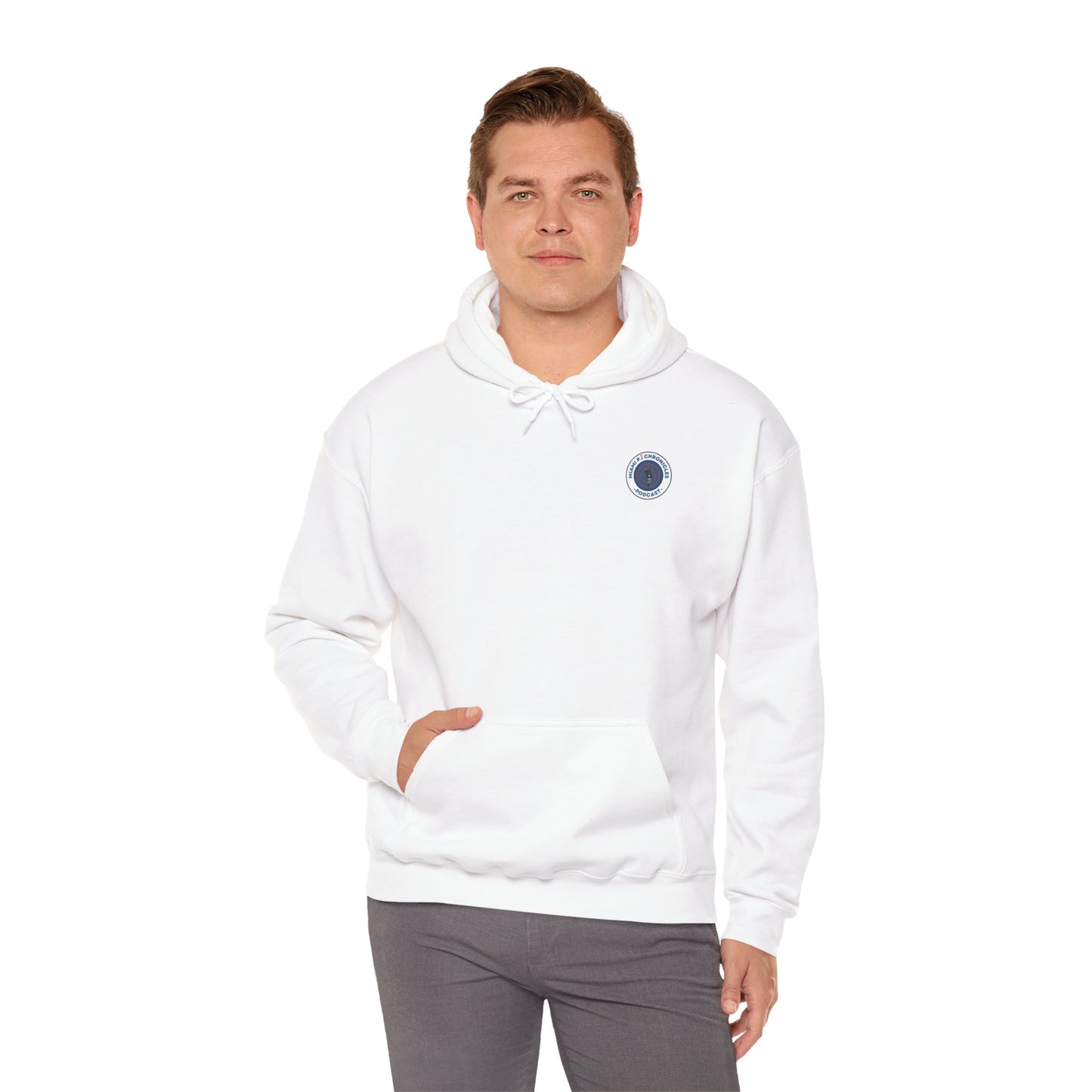Miami Pi Badge – Hoodie (White)