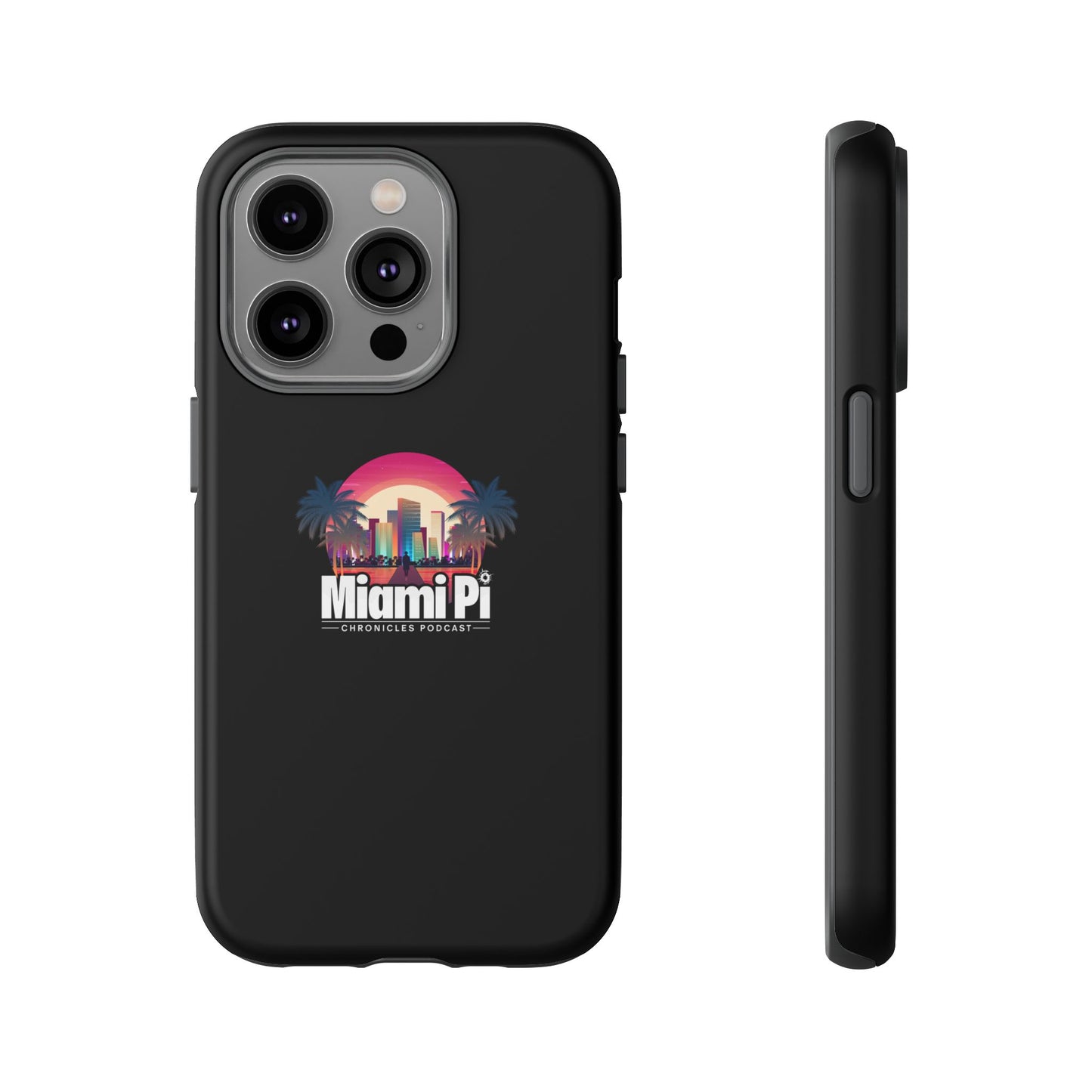 Sunset Logo – Black Phone Case