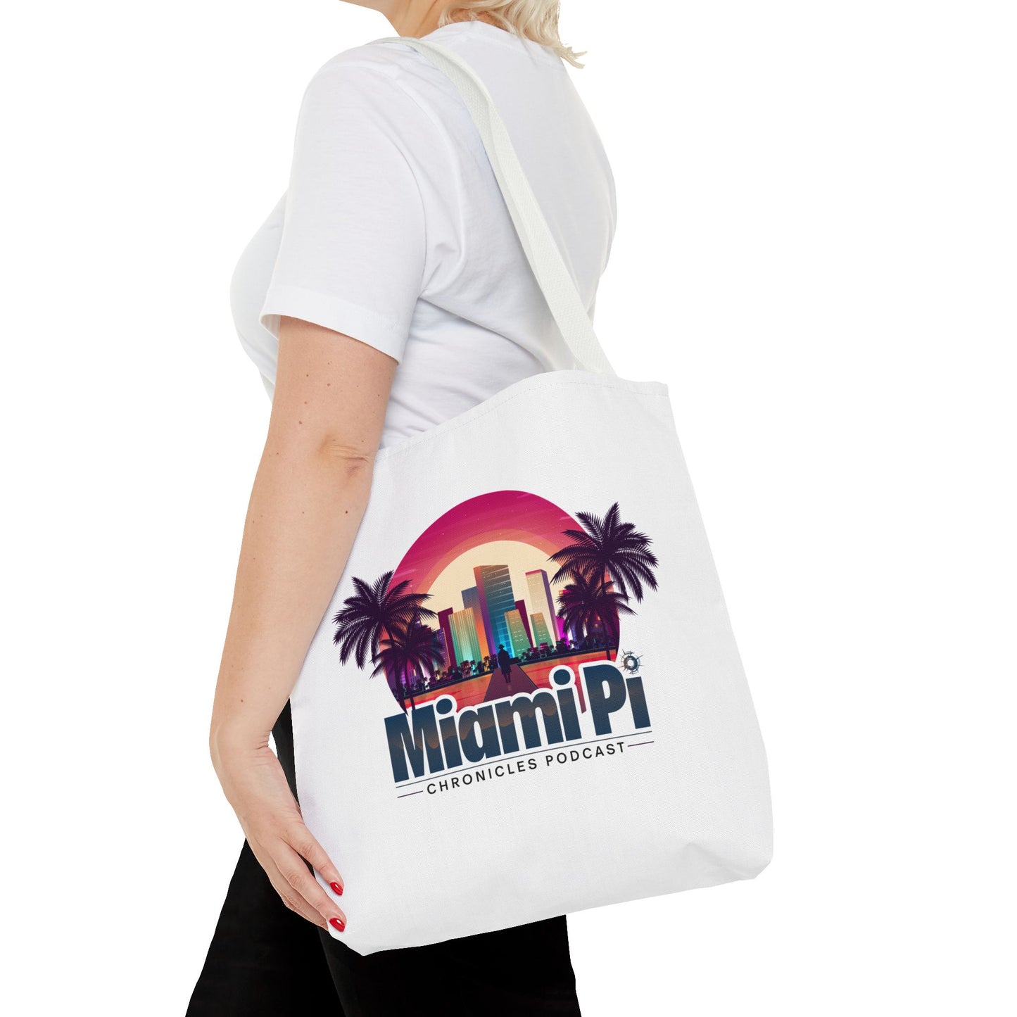 Sunset Logo – White Tote Bag