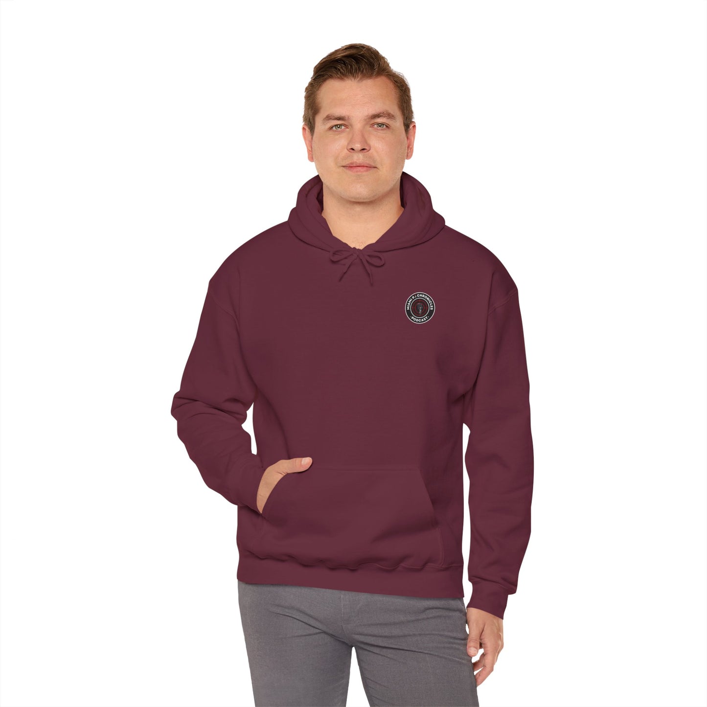 Miami Pi Dark Badge – Hoodie (Maroon)