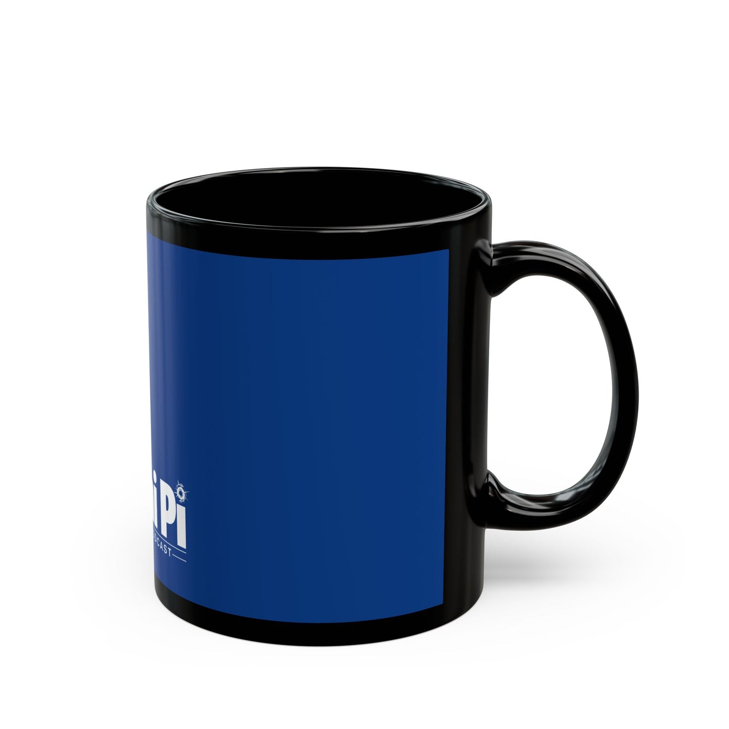 Monochrome Logo – Black Mug (Blue)
