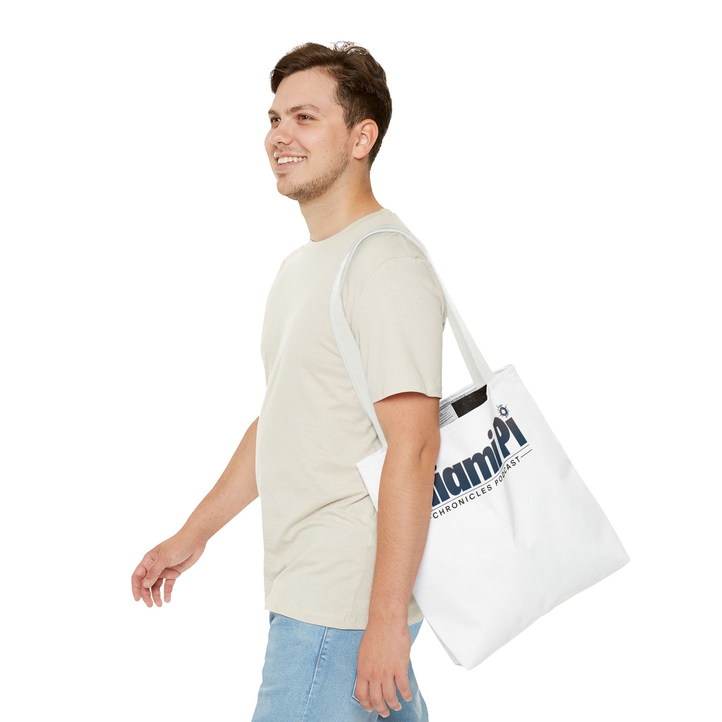 Monochrome Logo – White Tote Bag