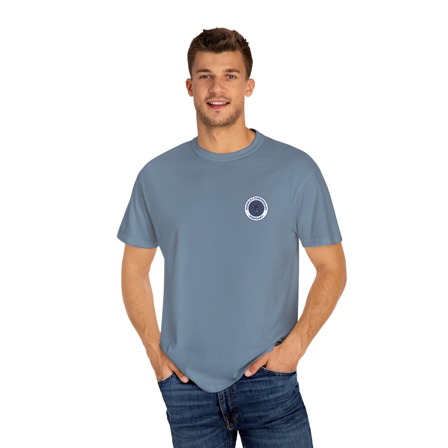 Miami Pi Badge – T-Shirt (Ice Blue)