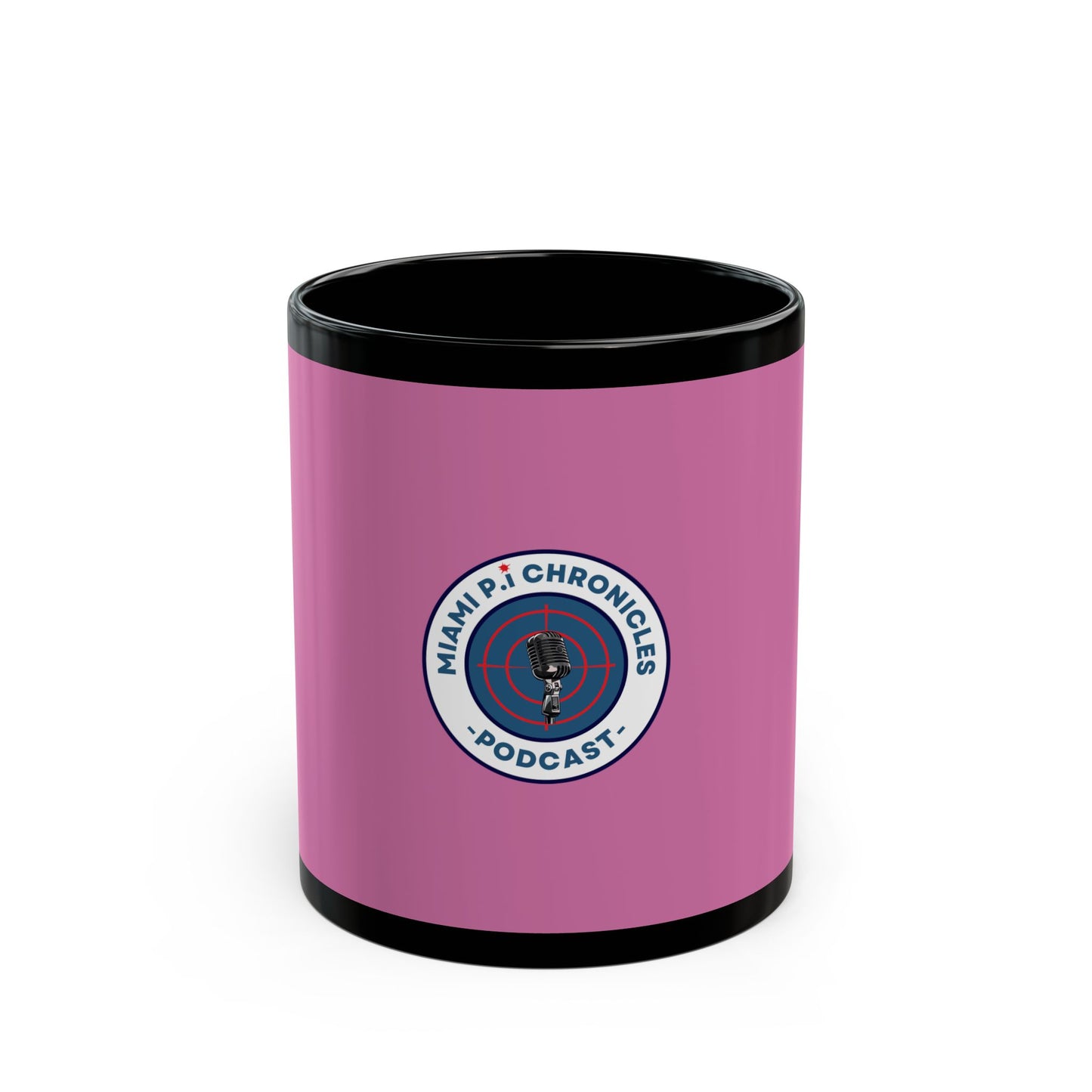 Miami Pi Badge – Black Mug (Pink)