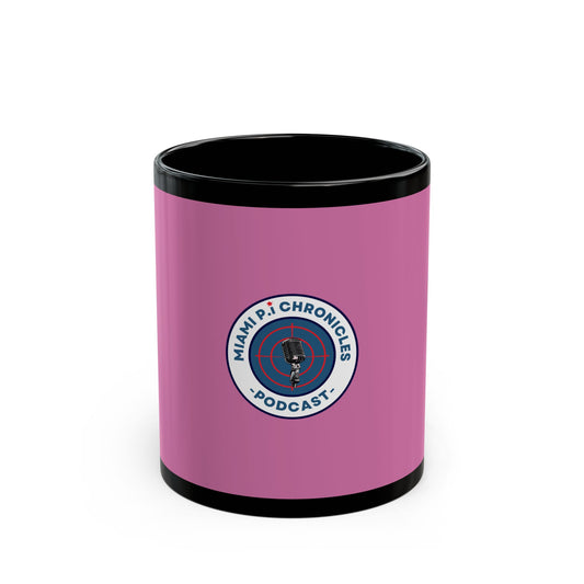 Miami Pi Badge – Black Mug (Pink)