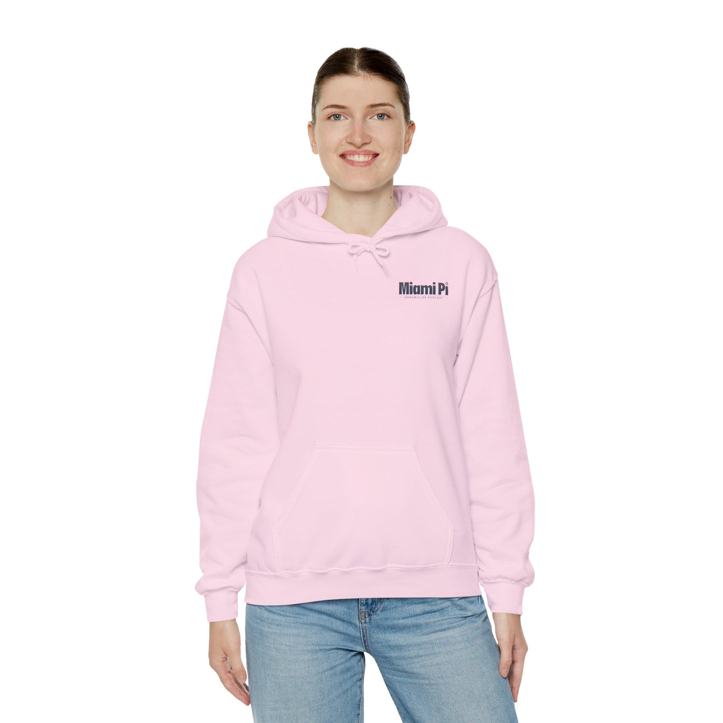 Dark Sunset Logo – Hoodie (Light Pink)